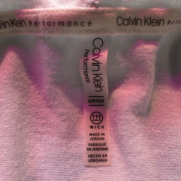 Calvin Klein Performance Wick sz S Women’s Blue Long Sleeve Hooded Tshirt hi-low - Picture 9 of 10